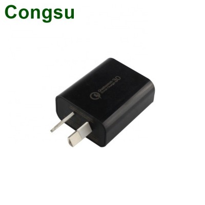 CONGSU Universal Phones Powerful Qualcomm QC3.0 Super Fast Charging AU Standard Plug Single USB Wall Charger